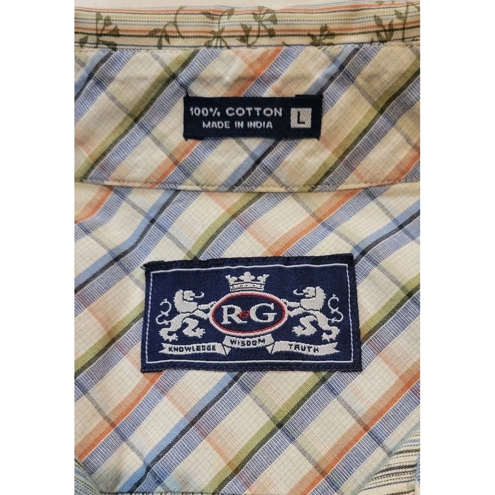 ROBERT GRAHAM FLIP CUFF LONG SLEEVE BUTTONDOWN FLORAL STRIPE PRINT MENS LARGE - Picture 6 of 7